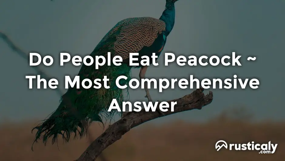 do people eat peacock