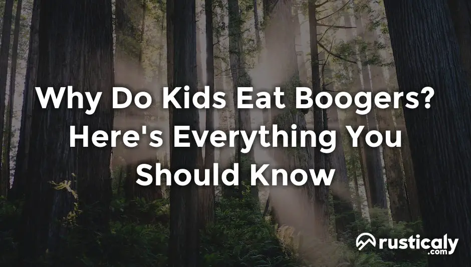 why do kids eat boogers