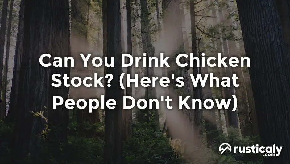 can you drink chicken stock