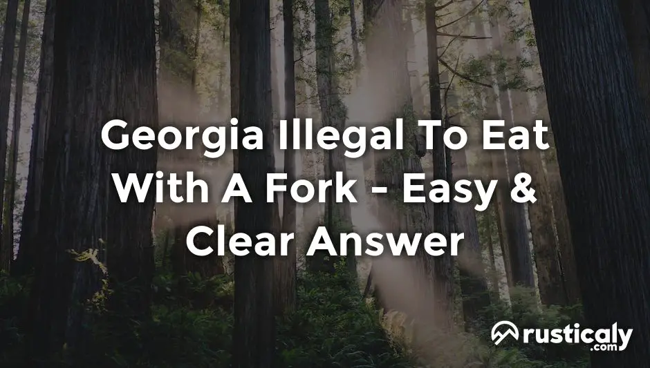 georgia illegal to eat with a fork