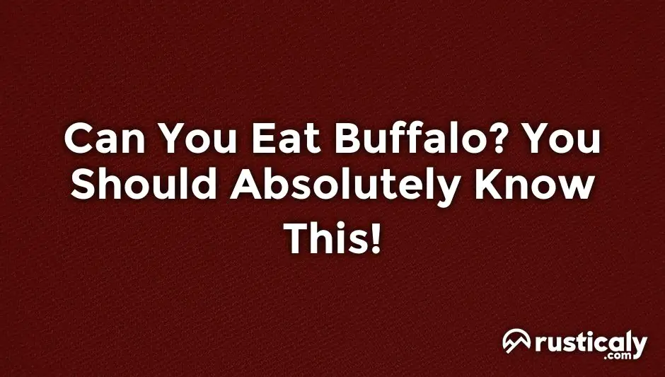 can you eat buffalo