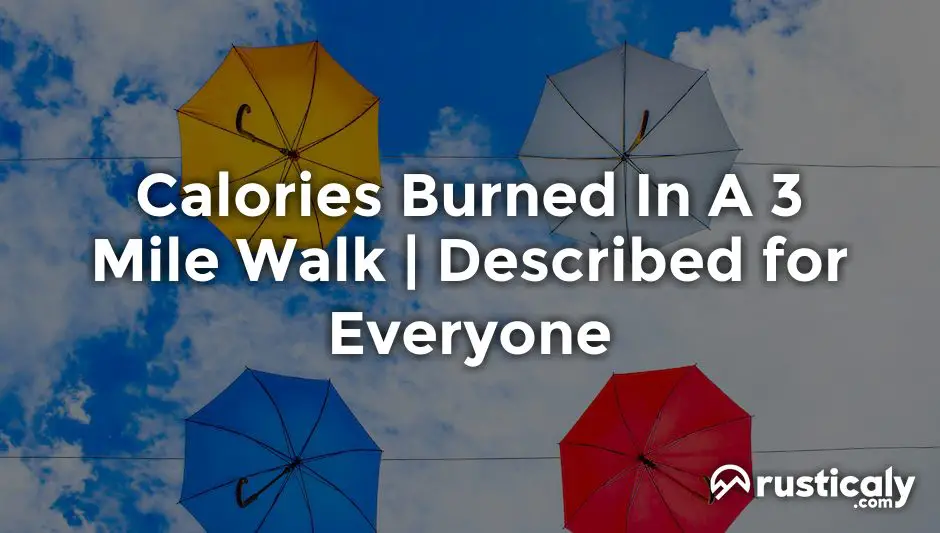 calories burned in a 3 mile walk