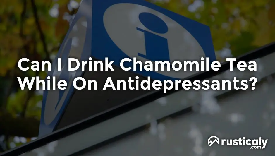 can i drink chamomile tea while on antidepressants