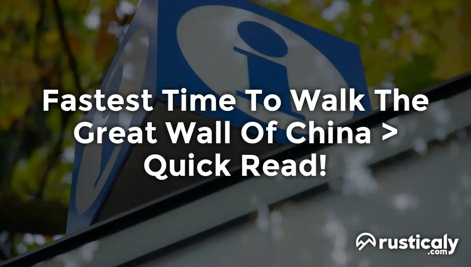 fastest time to walk the great wall of china