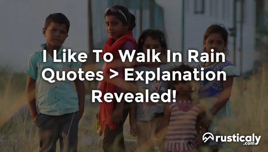 i like to walk in rain quotes