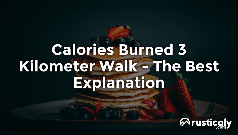 calories burned 3 kilometer walk