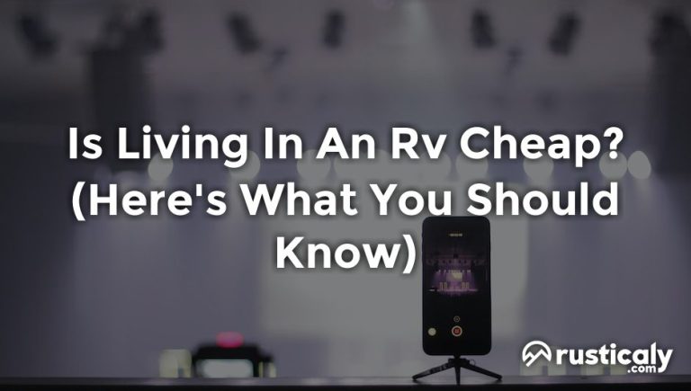 is living in an rv cheap