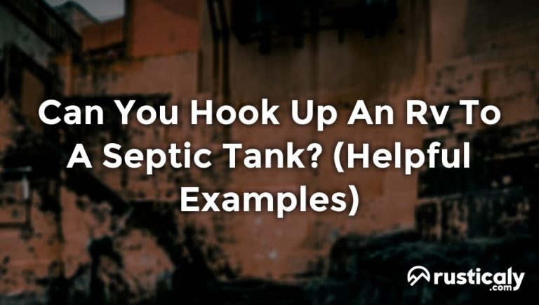 can you hook up an rv to a septic tank
