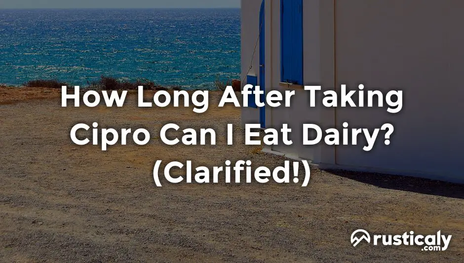 how long after taking cipro can i eat dairy