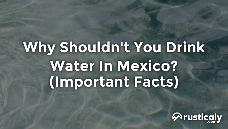why shouldn't you drink water in mexico