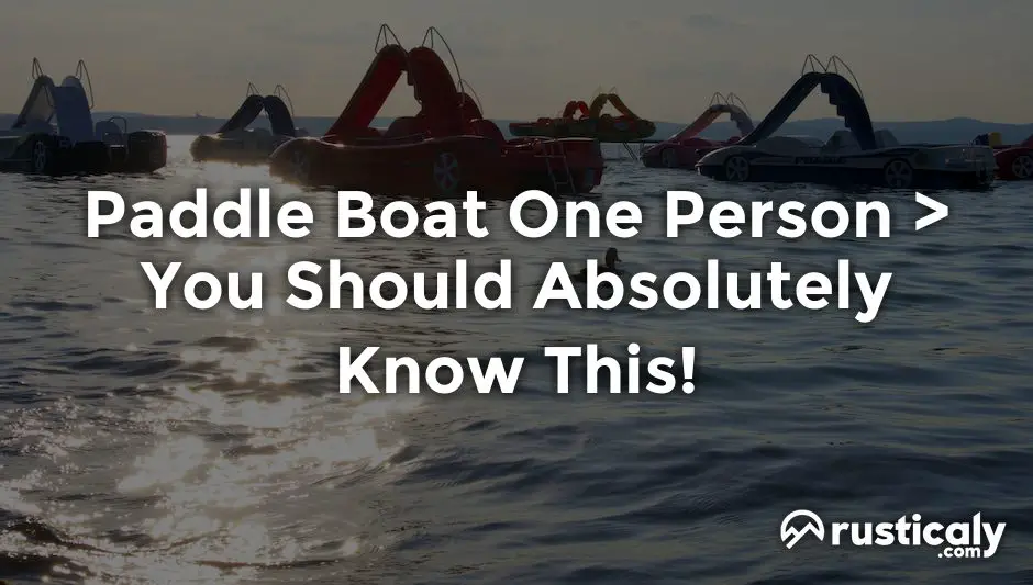 paddle boat one person