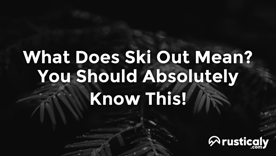 what does ski out mean