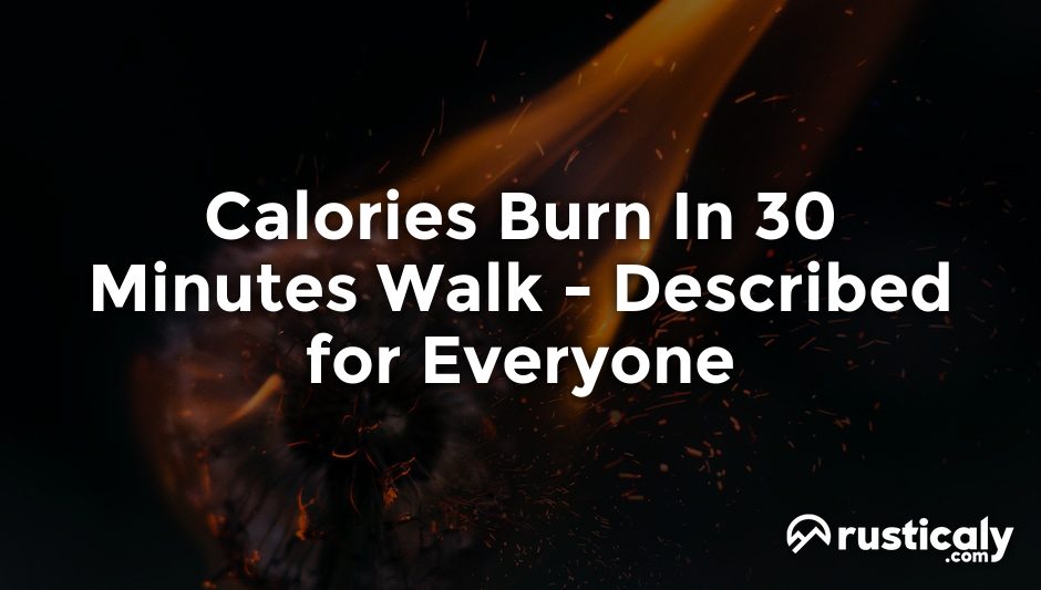 calories burn in 30 minutes walk