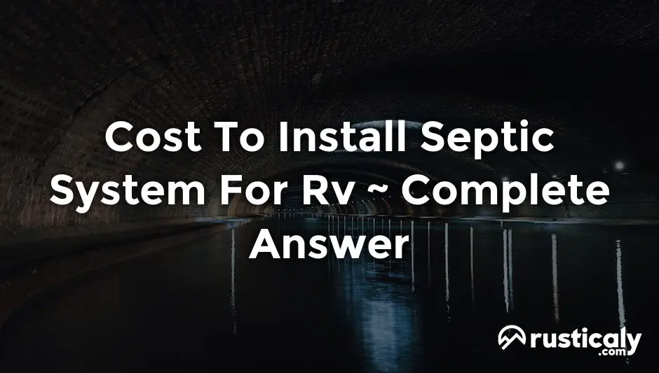 cost to install septic system for rv