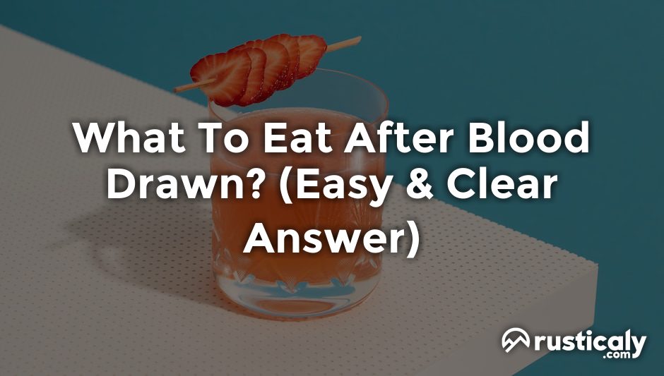 what to eat after blood drawn