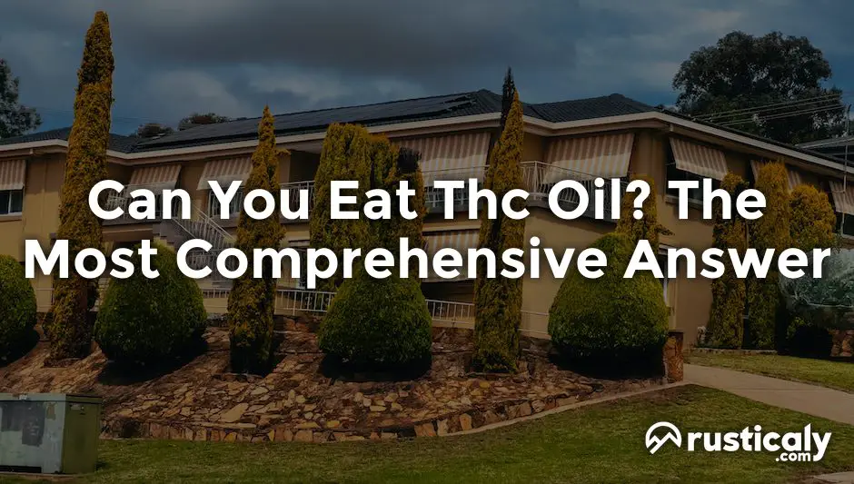 can you eat thc oil