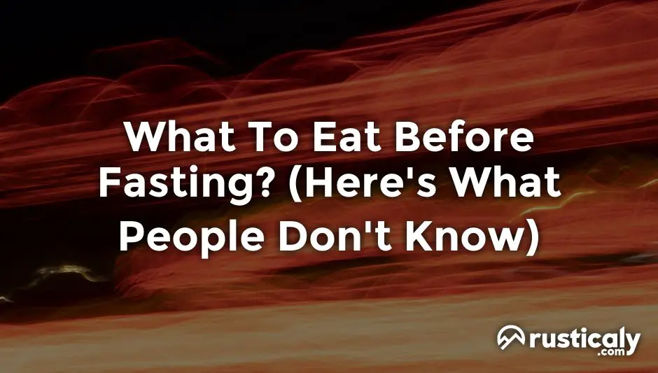 what to eat before fasting