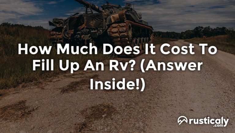 how much does it cost to fill up an rv