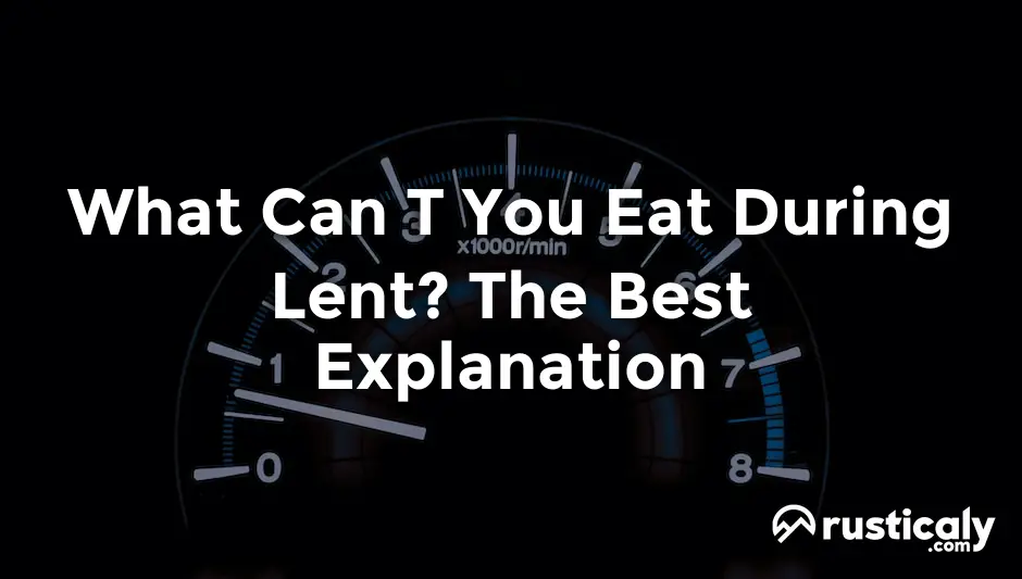 what can t you eat during lent