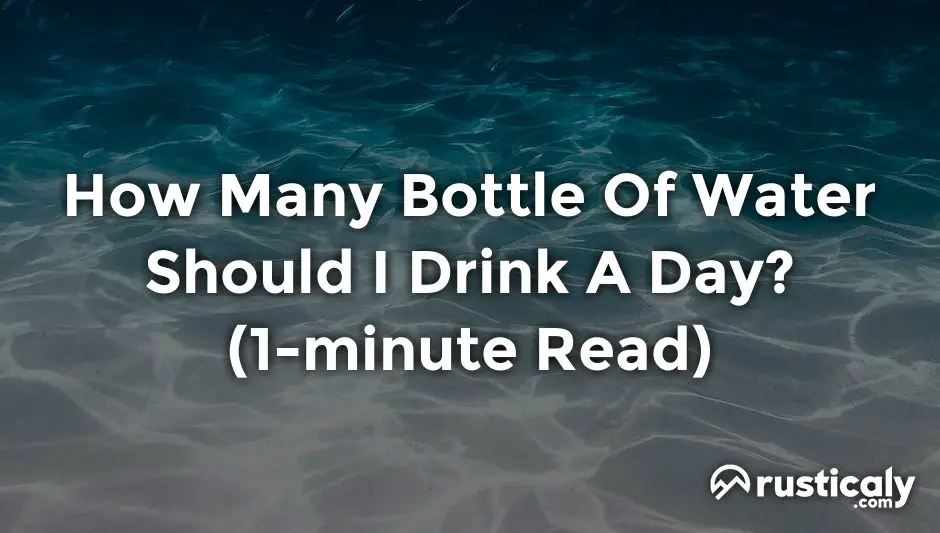 how many bottle of water should i drink a day