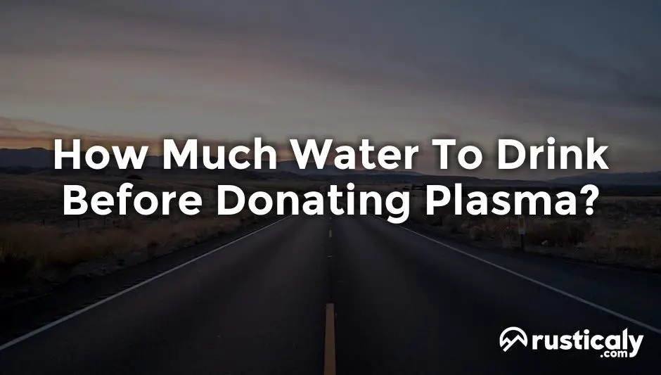 how much water to drink before donating plasma