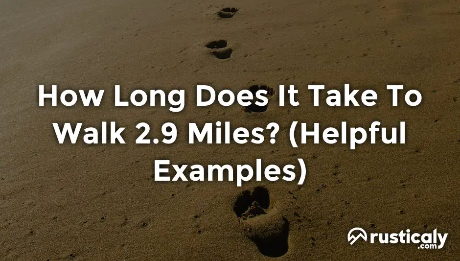 how long does it take to walk 2.9 miles