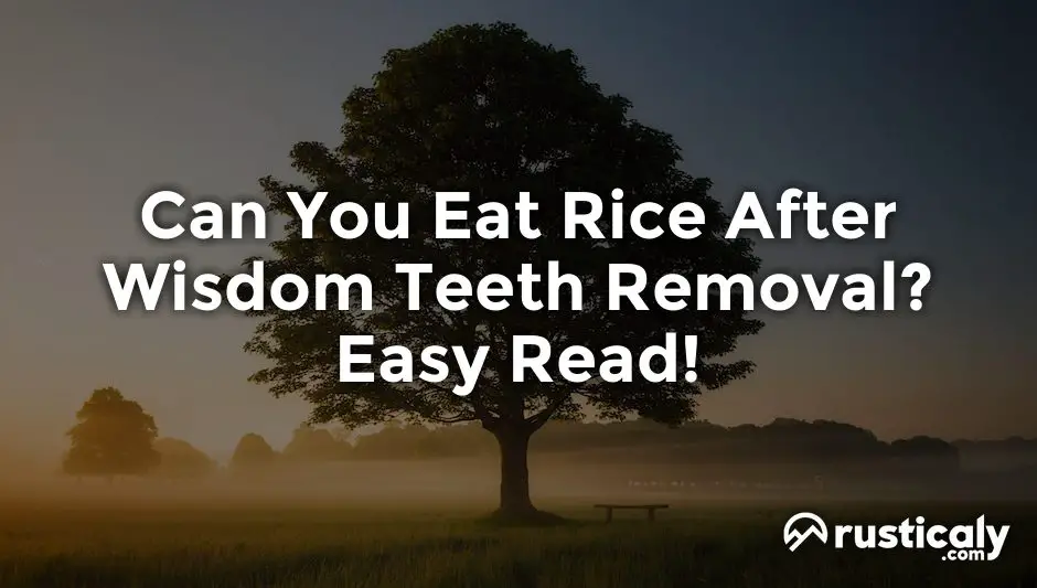 can you eat rice after wisdom teeth removal