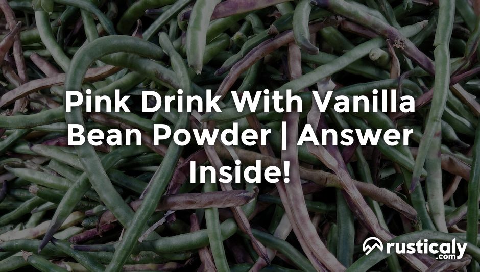 pink drink with vanilla bean powder