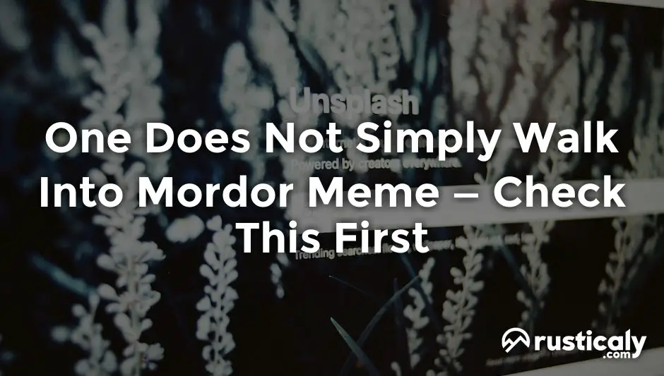 one does not simply walk into mordor meme