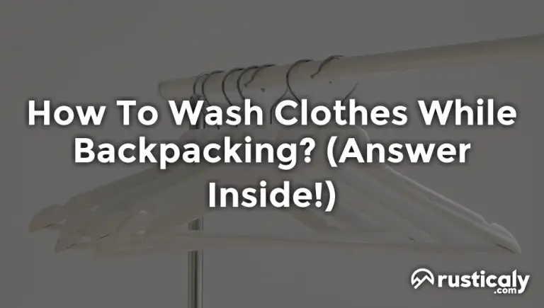 how to wash clothes while backpacking