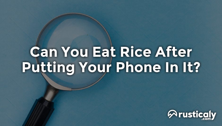 can you eat rice after putting your phone in it