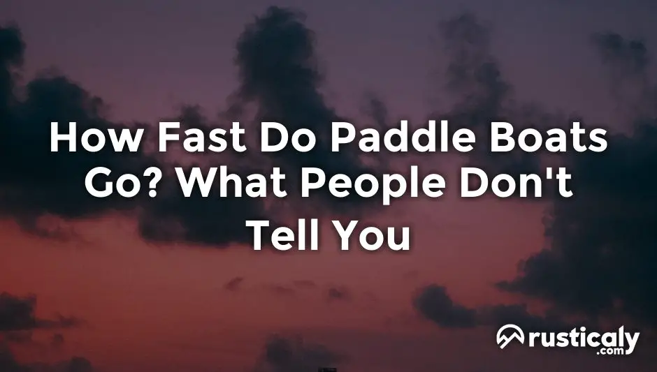 how fast do paddle boats go