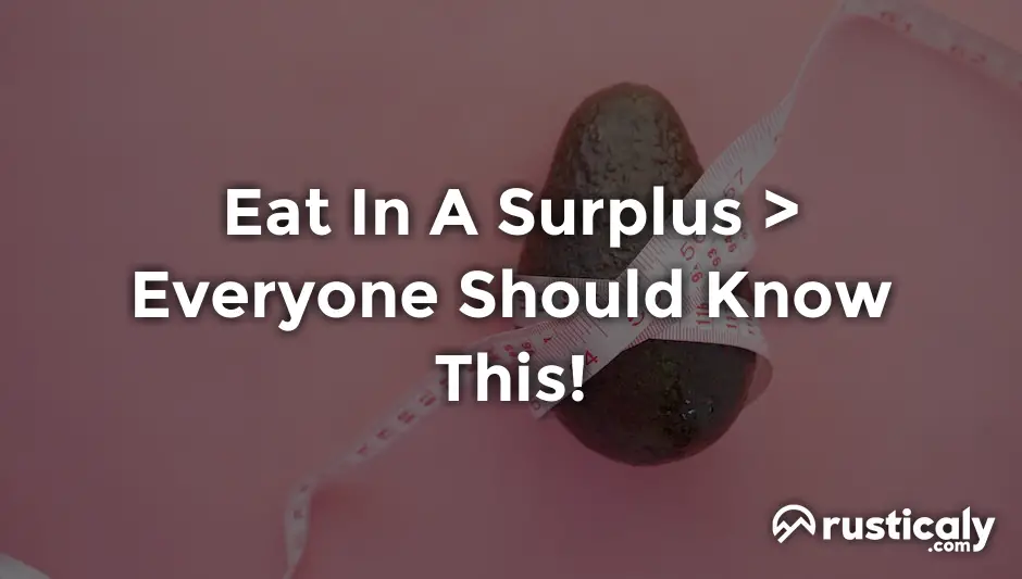 eat in a surplus