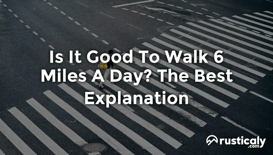 i walk 6 miles a day is that good