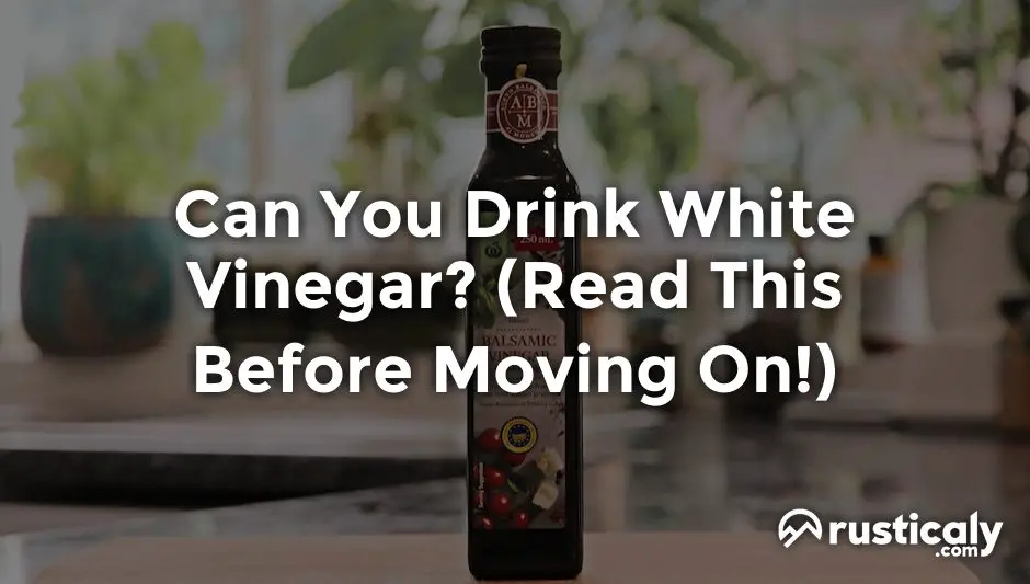 can you drink white vinegar
