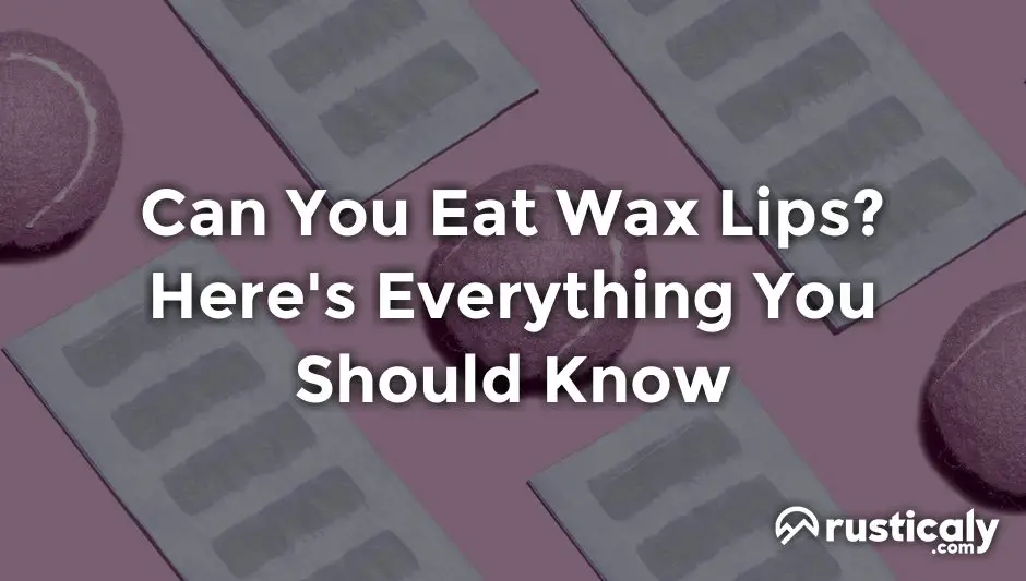 can you eat wax lips