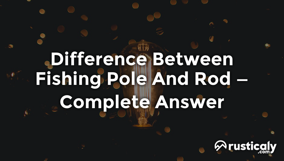 difference between fishing pole and rod