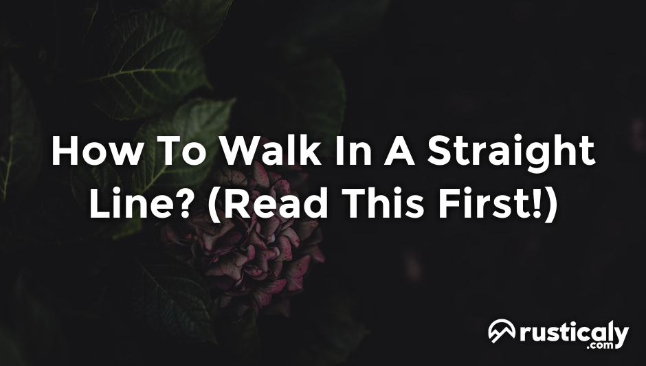 how to walk in a straight line