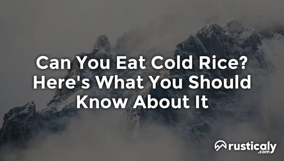 can you eat cold rice
