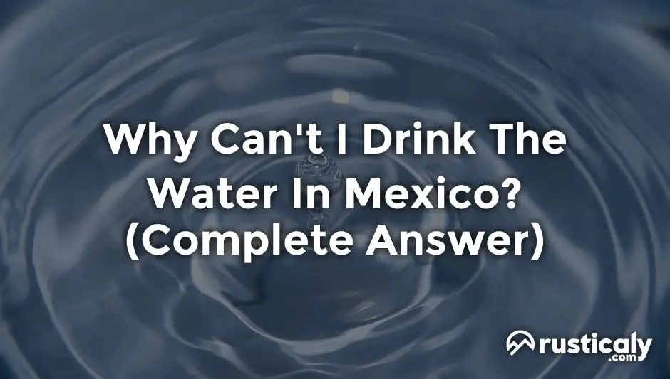 why can't i drink the water in mexico