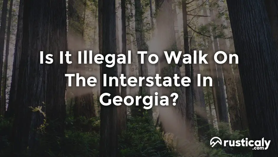 is it illegal to walk on the interstate in georgia