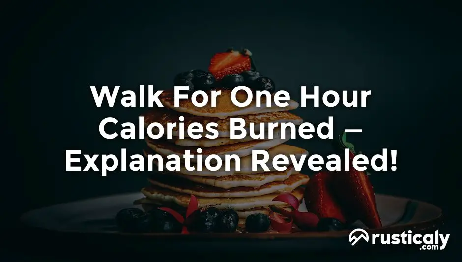 walk for one hour calories burned
