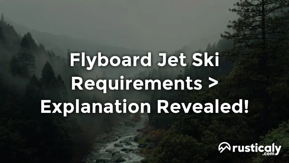 flyboard jet ski requirements