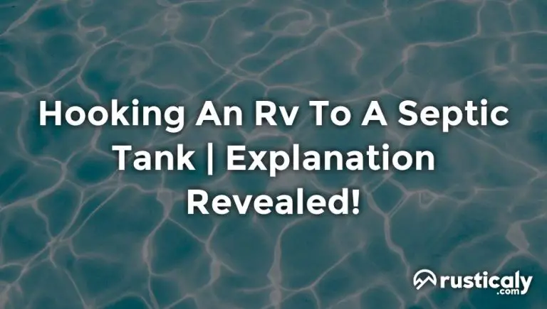 hooking an rv to a septic tank