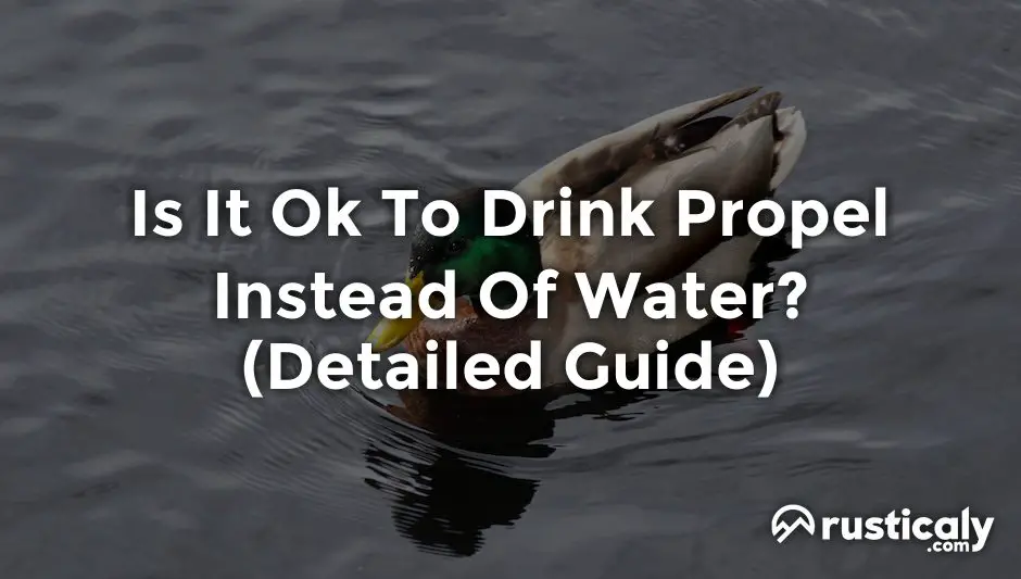 is it ok to drink propel instead of water