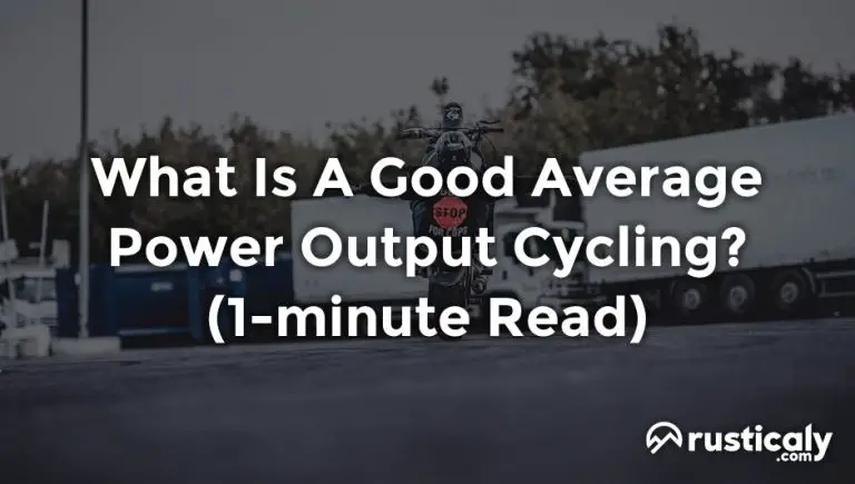 what is a good average power output cycling