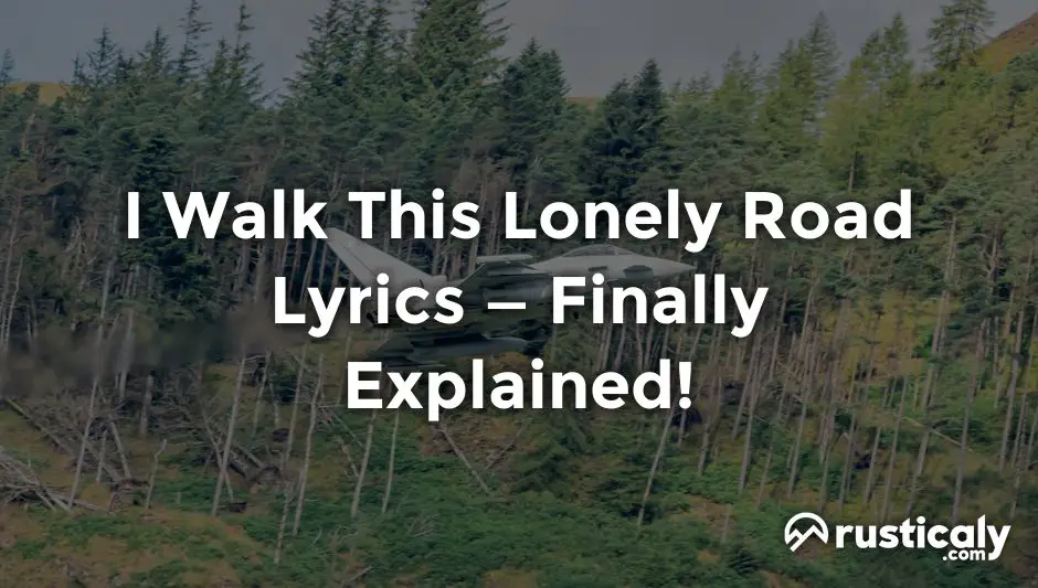 i walk this lonely road lyrics