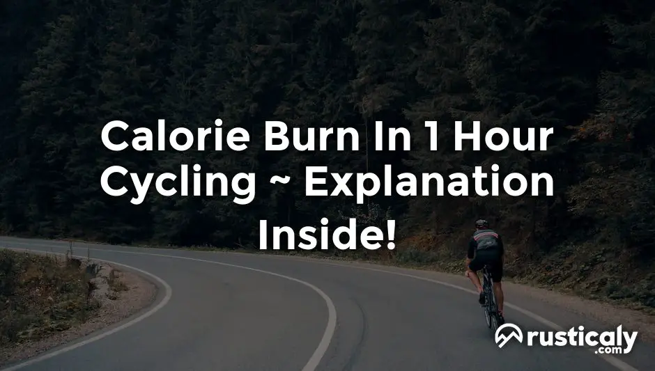 calorie burn in 1 hour cycling