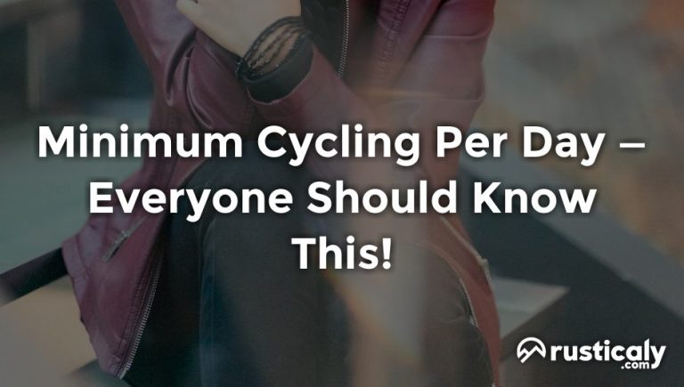 minimum cycling per day