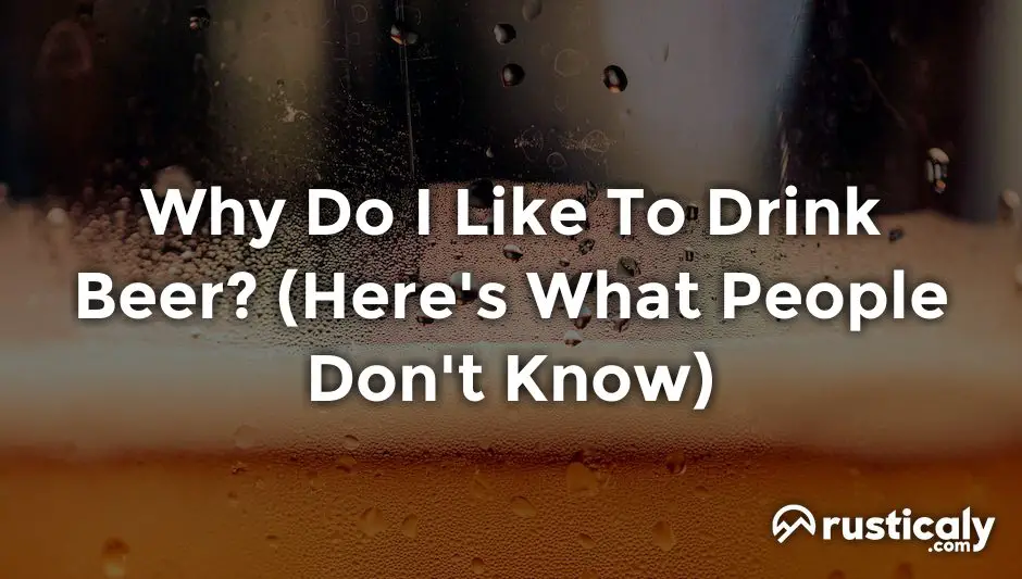 why do i like to drink beer
